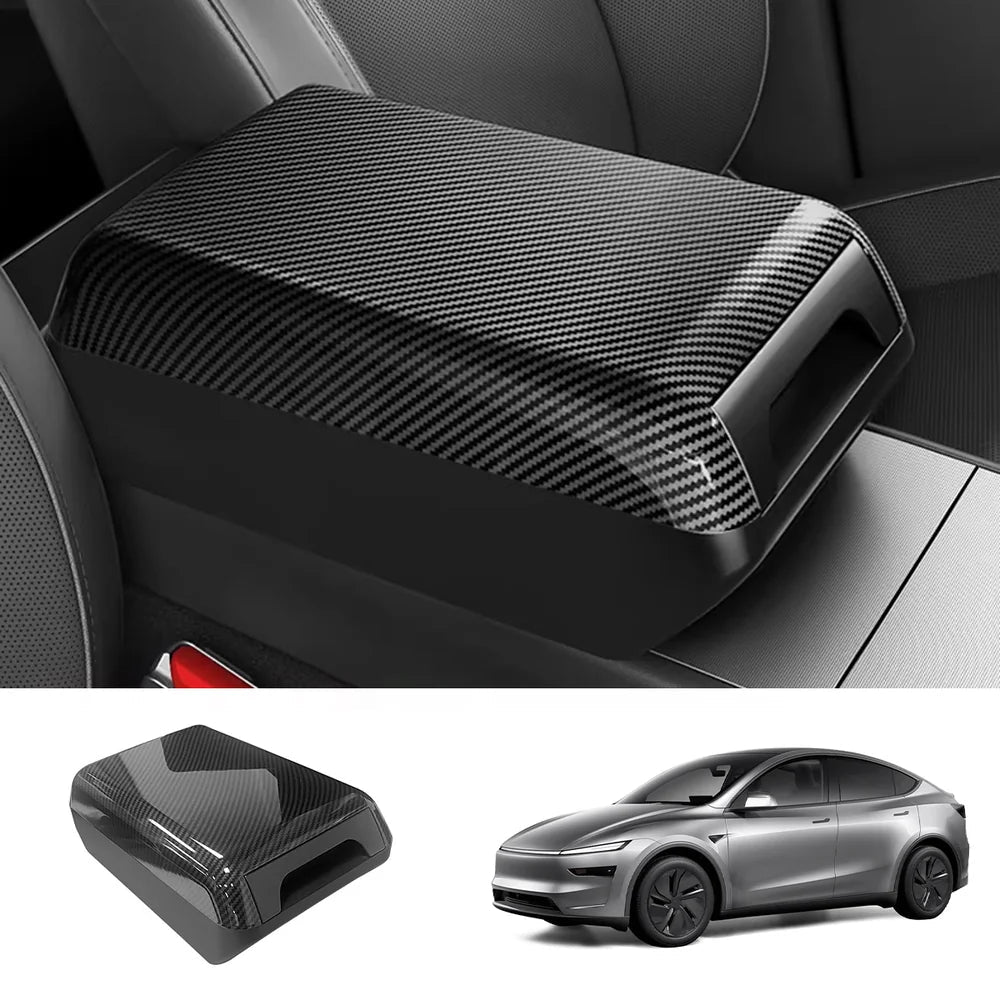 Raised Armrest Cover with Hidden Storage for Tesla Model 3 Highland 2024+ / Model Y Juniper 2025+ - T-Launch