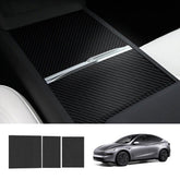 Real Carbon Fiber Center Console Cover for Tesla Model Y Juniper 2025+ - T-Launch