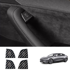 Real Carbon Fiber Window Switch Button Cover Sticker 4 PCS For Tesla Model 3 Highland 2024+ / Model Y Juniper 2025+ - T-Launch