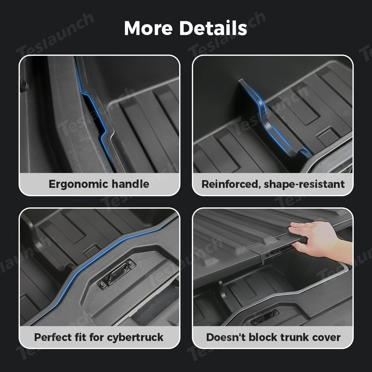 Rear Cargo Lower Trunk Portable Storage Box for Cybertruck - T-Launch