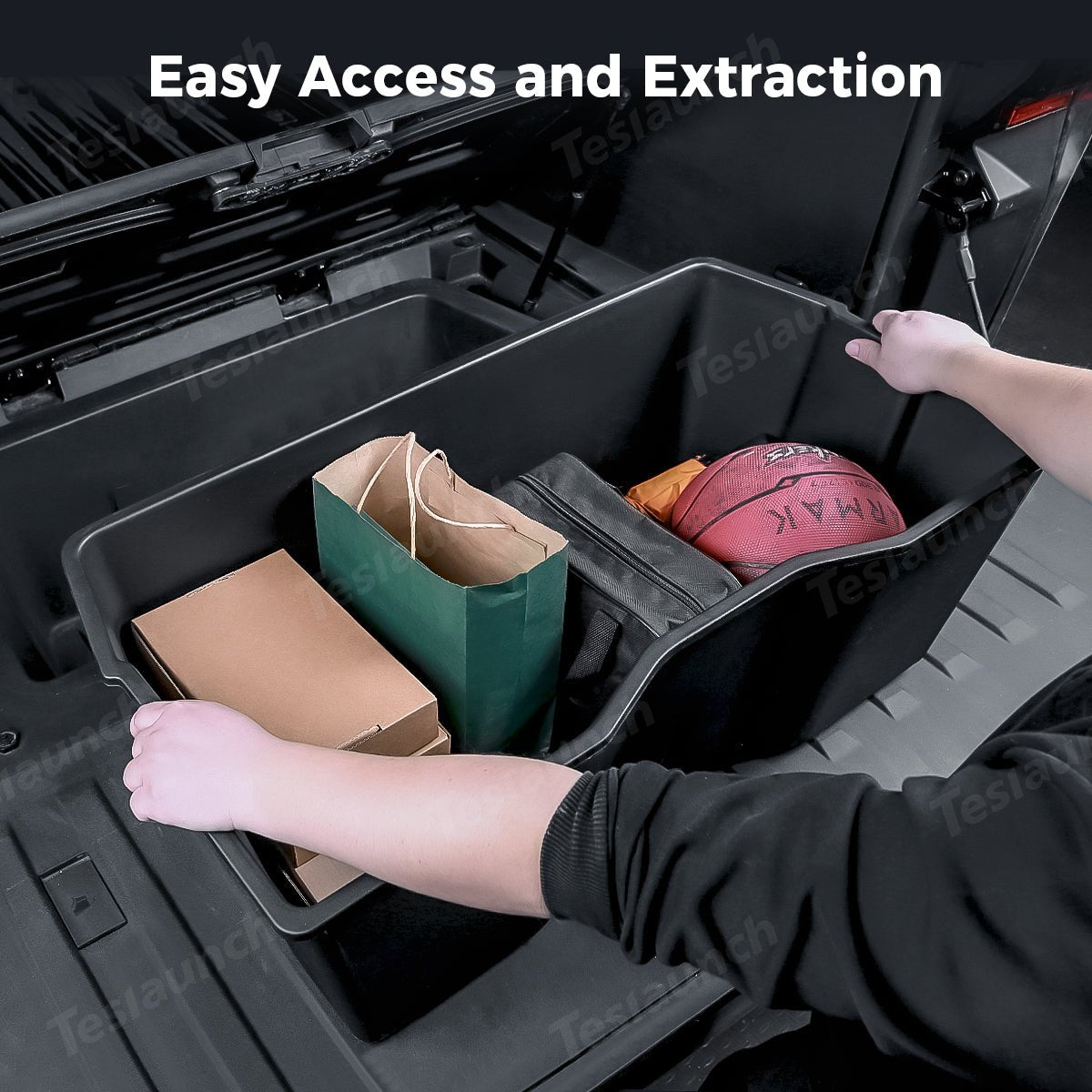 Rear Cargo Lower Trunk Portable Storage Box for Cybertruck - T-Launch