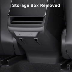 Rear Center Console Kick Guard & Storage Box for Tesla Model Y Juniper 2025+ / Model 3 Highland 2024+ - T-Launch