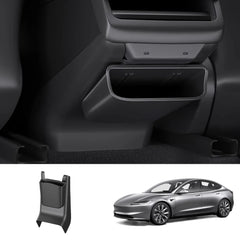 Rear Center Console Kick Guard & Storage Box for Tesla Model Y Juniper 2025+ / Model 3 Highland 2024+ - T-Launch