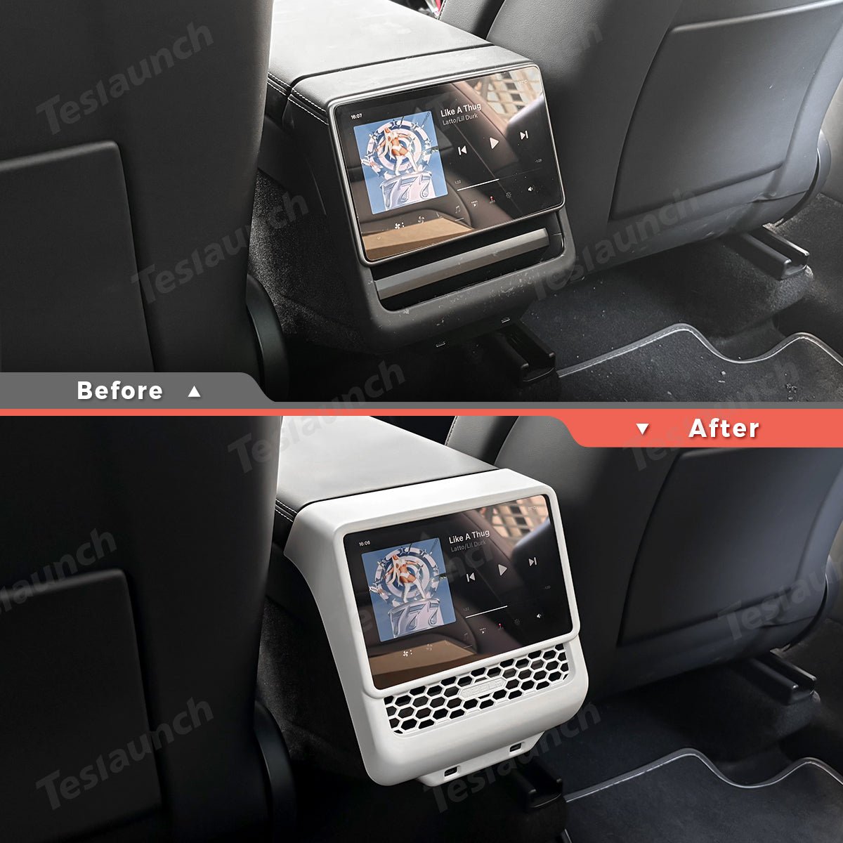 Rear Center Console Vent & Kick Panel Cover for Tesla Model Y Juniper 2025+ - T-Launch