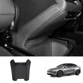 Rear Console Air Vent Guard – Napa Leather Kick Protection for Tesla Model Y Juniper 2025+ - T-Launch