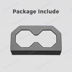 Rear Seat Cup Holder Frame Trim Cover (Carbon Fiber Pattern ABS) for Cybertruck - T-Launch