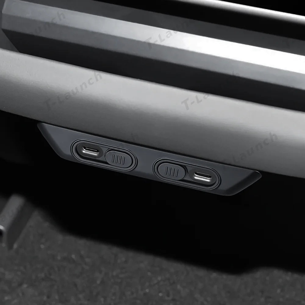 Rear Seat USB Port Protective Cover for Tesla Model Y Juniper 2025+ / Model 3 Highland 2024+ - T-Launch