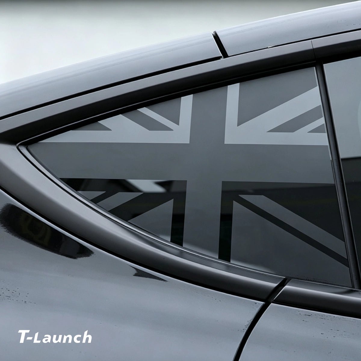 Rear Triangle Window Flag Decals for Tesla Model Y 2020+ - T-Launch