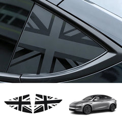 Rear Triangle Window Flag Decals for Tesla Model Y 2020+ - T-Launch