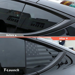 Rear Triangle Window Flag Decals for Tesla Model Y 2020+ - T-Launch