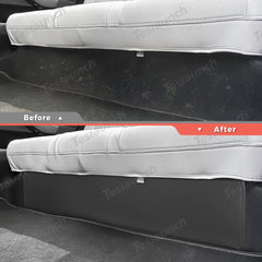 Rear Under-Seat Kick Guard – Nappa Leather Protector for Tesla Model Y Juniper 2025+ - T-Launch