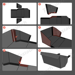 Rear Underseat Storage Box Foldable Organizer for Tesla Cybertruck (Set of 3) - T-Launch
