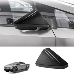 Rear View Mirror Covers (Carbon Fiber Pattern ABS) (1 Pair) for Tesla Cybertruck - T-Launch