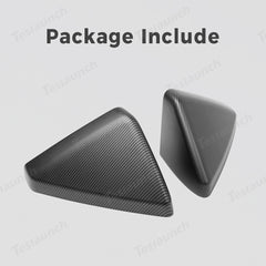 Rear View Mirror Covers (Carbon Fiber Pattern ABS) (1 Pair) for Tesla Cybertruck - T-Launch
