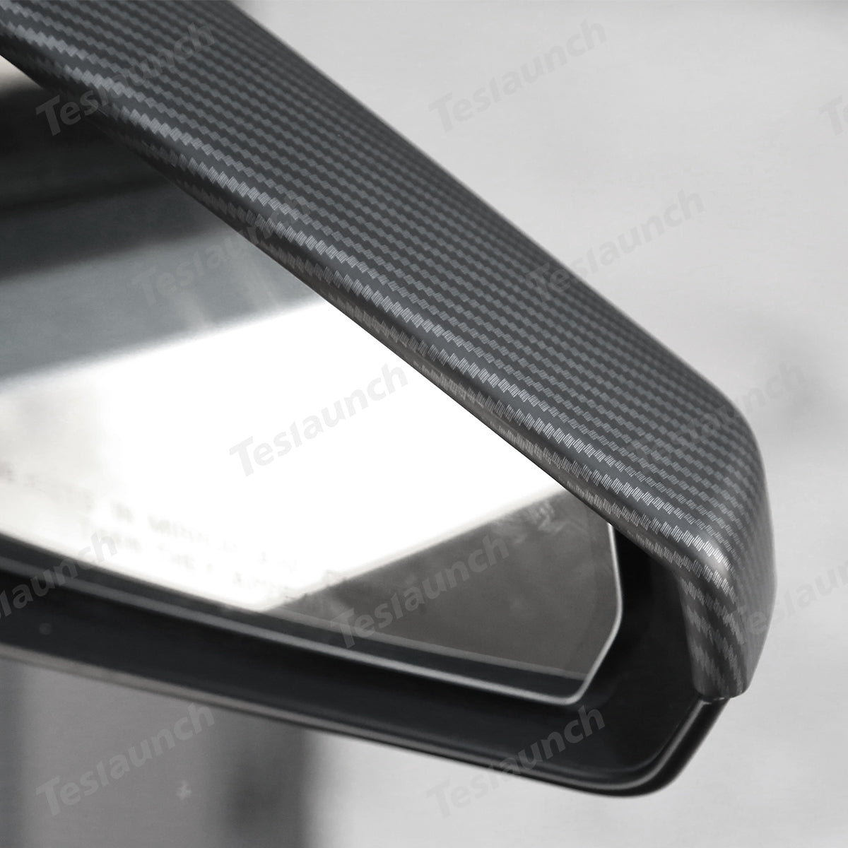 Rear View Mirror Covers (Carbon Fiber Pattern ABS) (1 Pair) for Tesla Cybertruck - T-Launch