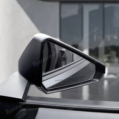 Rear View Mirror Covers (Carbon Fiber Pattern ABS) (1 Pair) for Tesla Cybertruck - T-Launch