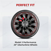 Protector de jantă all-in-one pentru Tesla Model 3 roată Uberturbine de 20 inchi de performanță