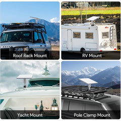 Round Tube Roof Rack Mount for Starlink Mini – Fits All Cars - T-Launch