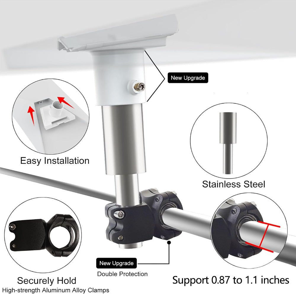 Round Tube Roof Rack Mount Kit for Starlink Gen 3 - Fits All Cars - T-Launch
