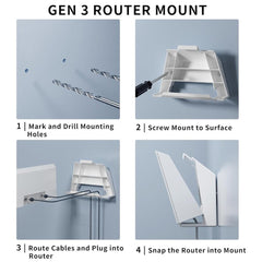 Router & Power Supply Wall Mount Kit for Starlink Gen 3 - T-Launch