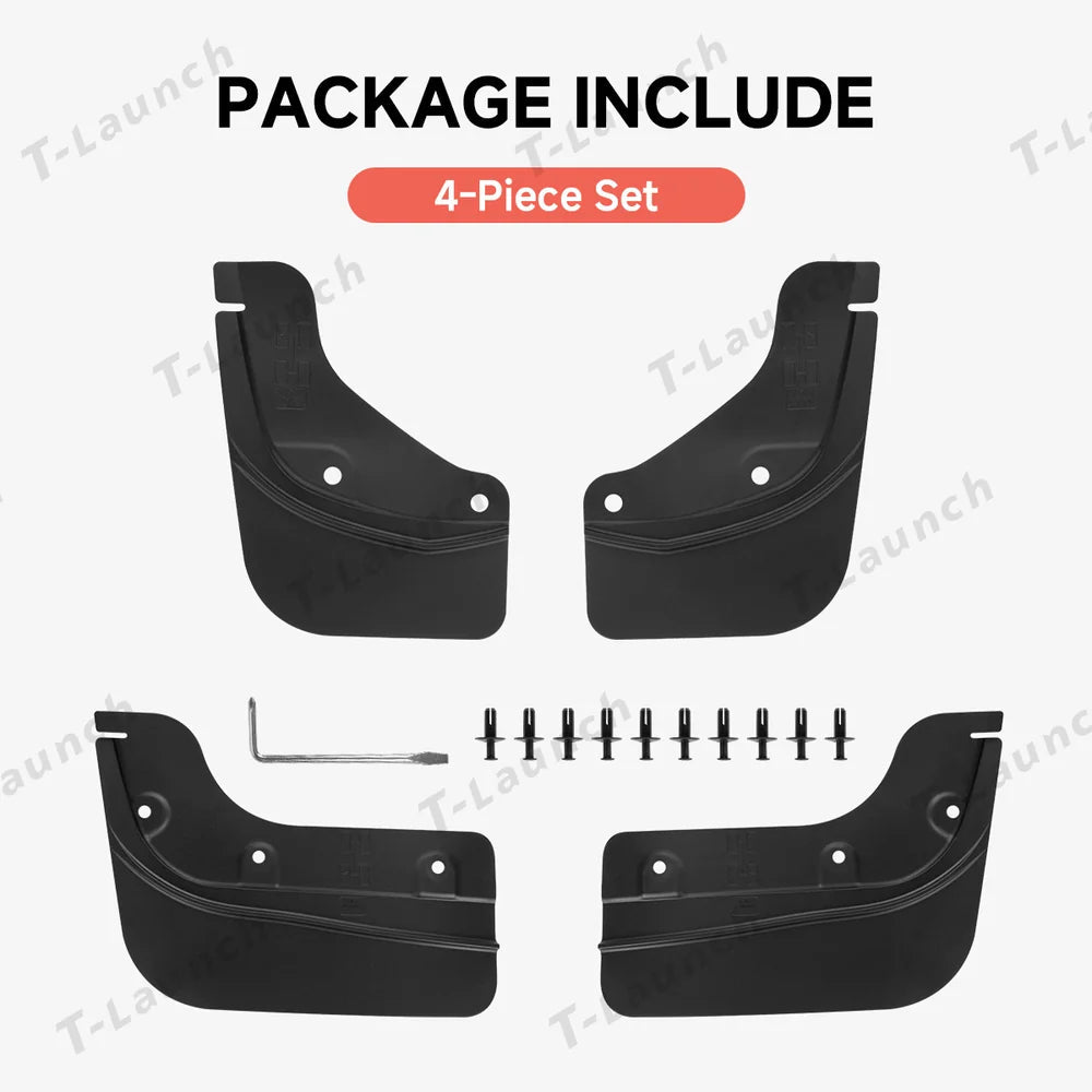 Short Invisible Mud Flaps Splash Guards for Tesla Model Y Juniper 2025+ - T-Launch