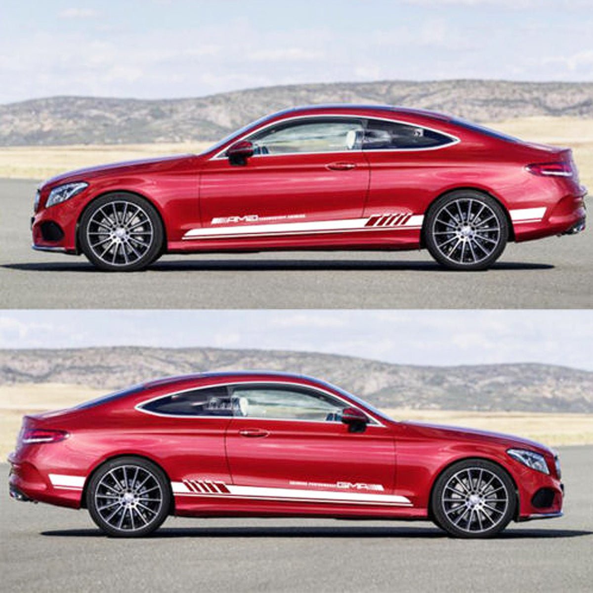 Side Skirt Decal DIY Sticker Side Body Racing Stripe Sticker For Tesla Model 3/Y/S/X - T-Launch