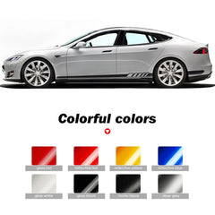 Side Skirt Decal DIY Sticker Side Body Racing Stripe Sticker For Tesla Model 3/Y/S/X - T-Launch