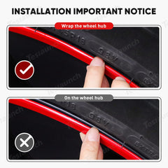 Silver Aluminum Alloy Wheel Rim Protector- Fits All Cars - T-Launch