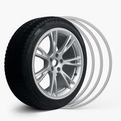 Silver Aluminum Alloy Wheel Rim Protector- Fits All Cars - T-Launch
