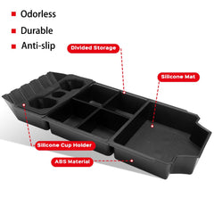 Split Lower Center Console Storage Tray with Cup Holder for Cybertruck - T-Launch