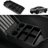 Split Lower Center Console Storage Tray with Cup Holder for Cybertruck - T-Launch