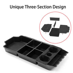 Split Lower Center Console Storage Tray with Cup Holder for Cybertruck - T-Launch
