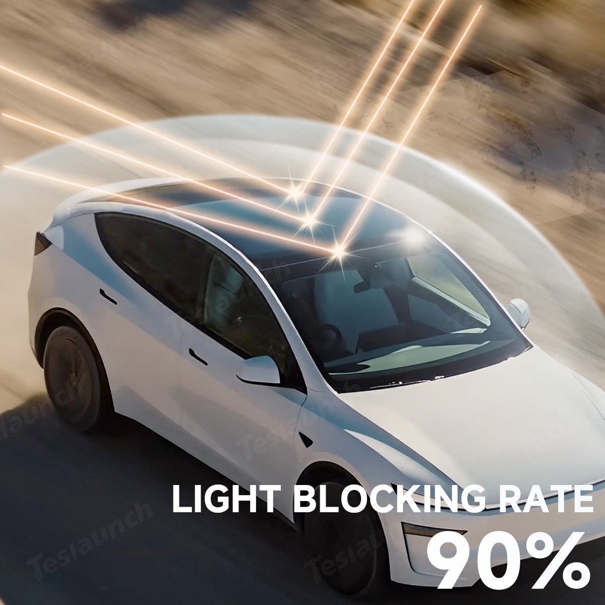 Split Nano Ice Crystal Glass Roof Sunshade for Tesla Model Y Juniper 2025+ - T-Launch