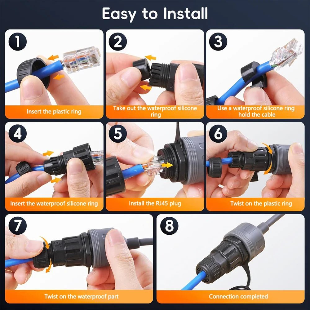 SPX to RJ45 Ethernet Adapter Coupler for Starlink Gen 2 - T-Launch