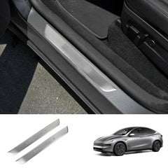 Stainless Steel Door Sill Protection Covers for Tesla Model Y Juniper 2025+ - T-Launch