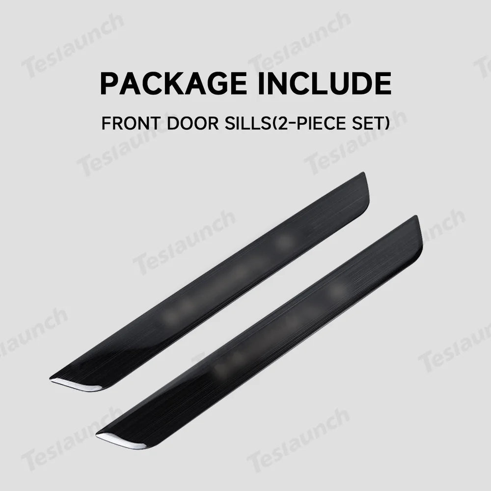 Stainless Steel Door Sill Protection Covers for Tesla Model Y Juniper 2025+ - T-Launch