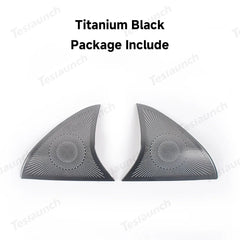 Stainless Steel Front Door Triangle Speaker Covers for Tesla Model Y Juniper 2025+ - T-Launch