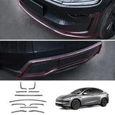 Stainless Steel Front & Rear Bumper Protector Trim for Tesla Model Y Juniper 2025+ - T-Launch