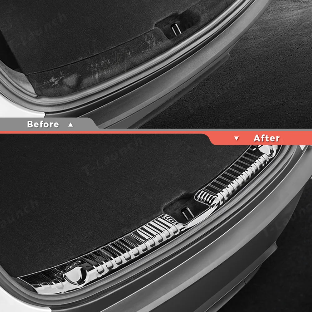Stainless Steel Rear Trunk Sill Protector for Tesla Model Y Juniper 2025+ - T-Launch