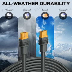 Starlink Gen 3 Performance XT60 12AWG Heavy-Duty Extension Cable - 10FT/3M - T-Launch
