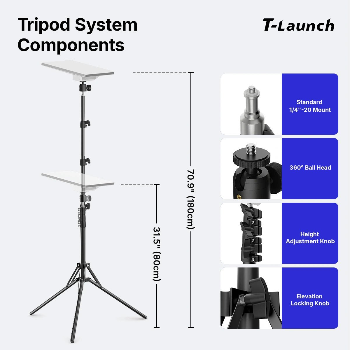 Starlink Mini Adjustable Tripod Mount - T-Launch