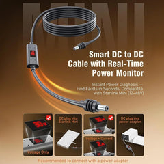 Starlink Mini DC Power Cable – Real-Time Voltage & Current Monitor - T-Launch