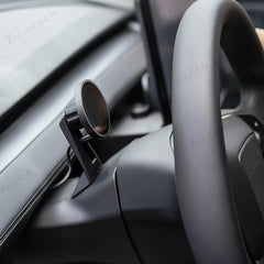 Steering Wheel Magnetic MagSafe Wireless Charging Phone Holder for Tesla Model 3 Highland Standard 2025+ - T-Launch