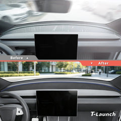 Suede Dashboard Sunshade & Anti-Glare Mat for Tesla Model Y L 2026+ - T-Launch