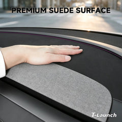 Suede Dashboard Sunshade & Anti-Glare Mat for Tesla Model Y L 2026+ - T-Launch