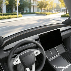 Suede Dashboard Sunshade & Anti-Glare Mat for Tesla Model Y L 2026+ - T-Launch