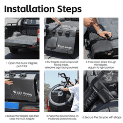 Tailgate Shield Pad with Tool Pockets for Cybertruck - T-Launch
