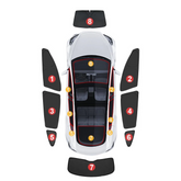 2017-2025 Model 3 Solskjerm for Tesla- Personvern og termisk isolerte solskjermingsgardiner