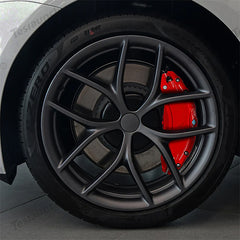 Punaiset jarrusatulan suojukset (4 kpl) vuosille 2017-2023 Tesla Model 3/Y