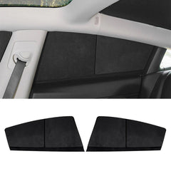 Side Windows Suede Opaque Privacy Sunshades for Tesla Model 3/Y